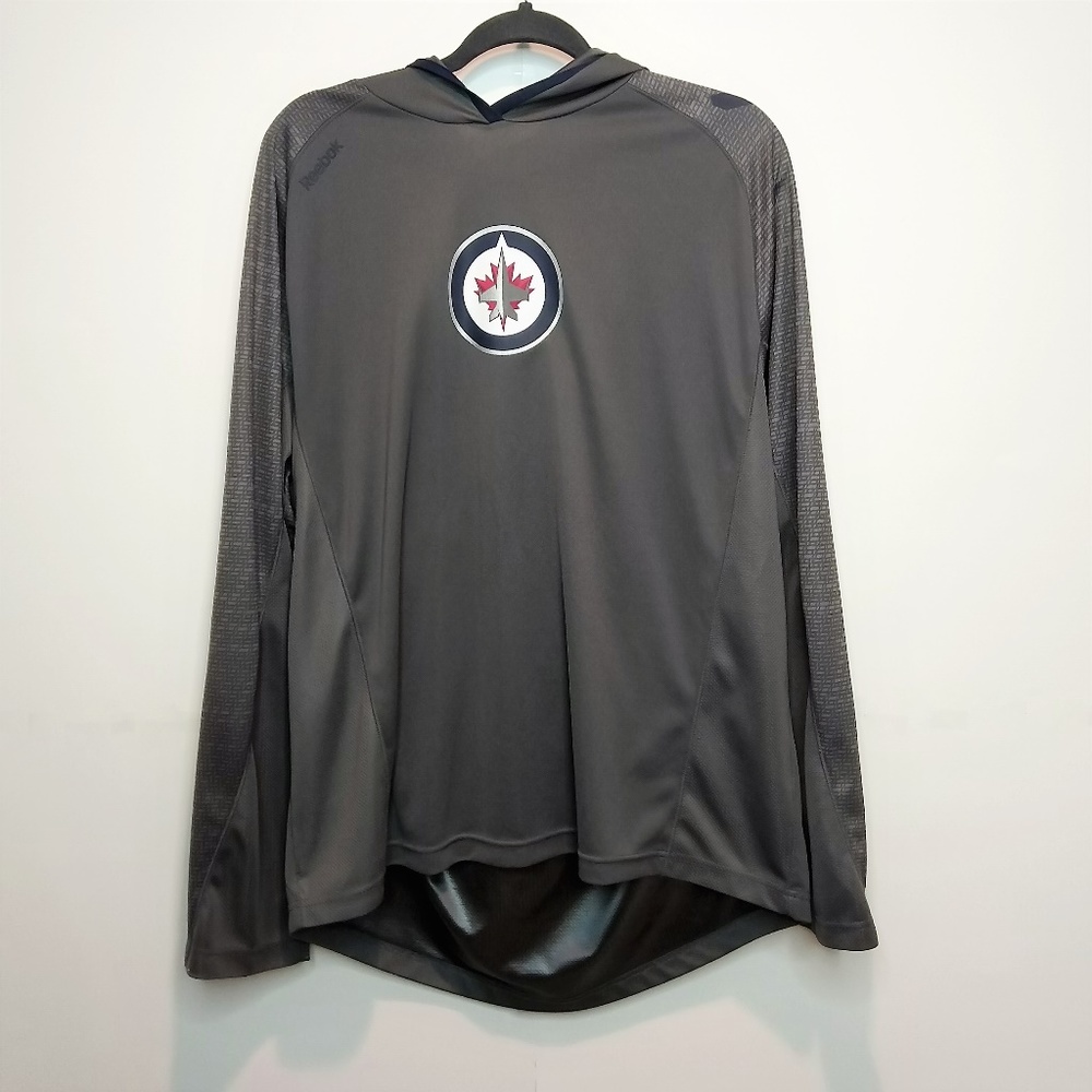 Winnipeg Jets Reebok Grey Center Ice Pullover NHL